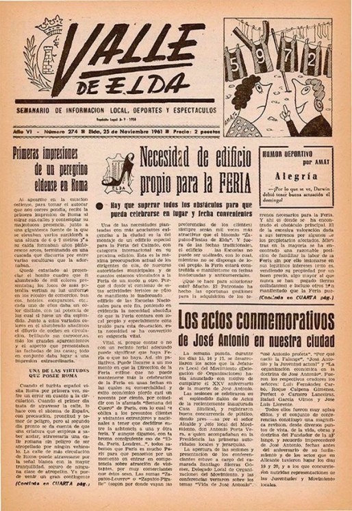 N&uacute;mero 0274<span>25 de noviembre de 1961</span>