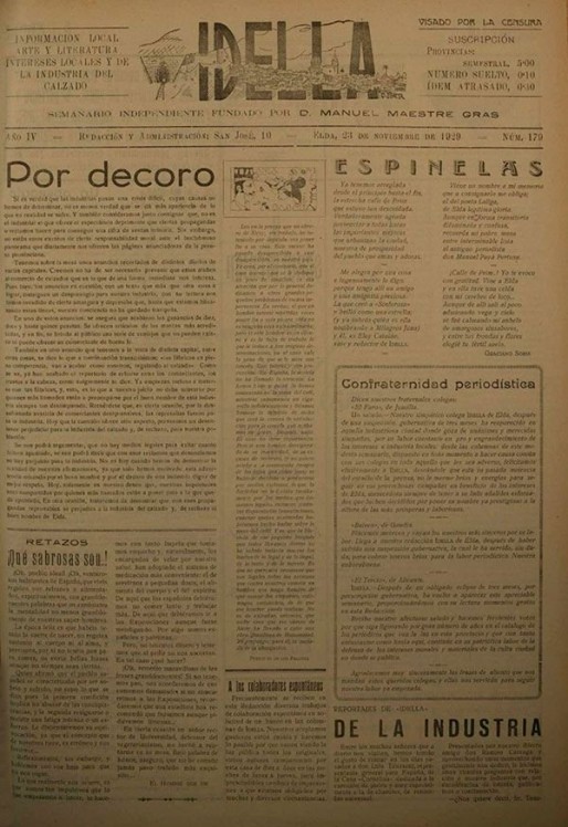 Idella n&ordm; 179<span>A&ntilde;o 1929</span>
