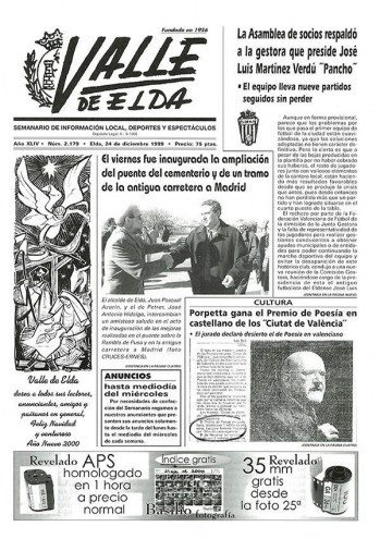 N&uacute;mero 2.179 - 24 de diciembre de 1999