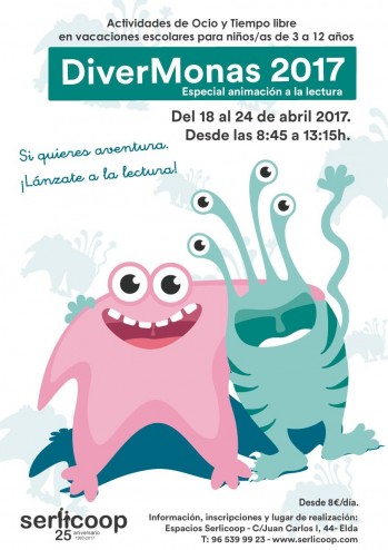 Serlicoop fomentar&aacute; la lectura con sus actividades de Pascua a trav&eacute;s de su DiverMonas 2017