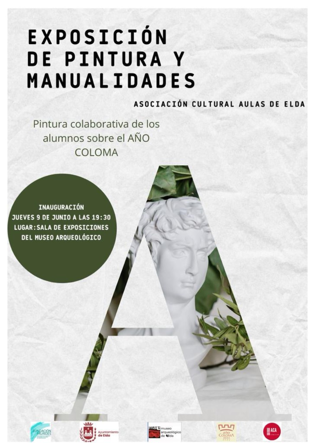 Exposición de pinturas y manualidades de la Asociación Cultural Aulas Exposición de pinturas y manualidades de la Asociación Cultural Aulas
