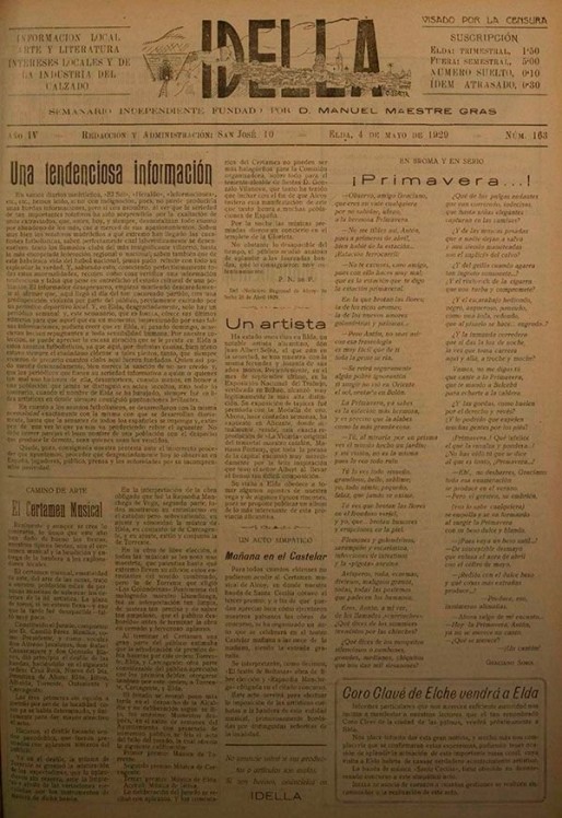 Idella n&ordm; 163<span>A&ntilde;o 1929</span>