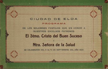 Programa Fiestas Mayores 1920