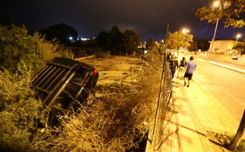 Susto en la avenida de Ronda a causa de la lluvia 