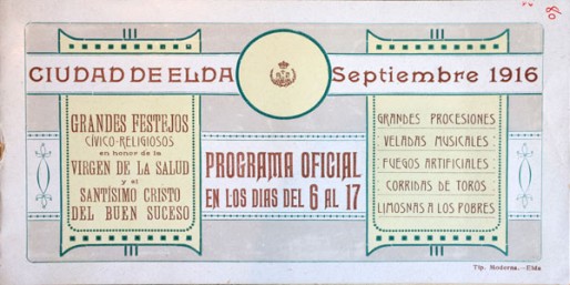 Programa Fiestas Mayores 1916