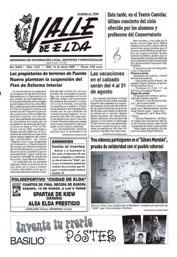 N&uacute;mero 2.331 - 14 de marzo de 2003