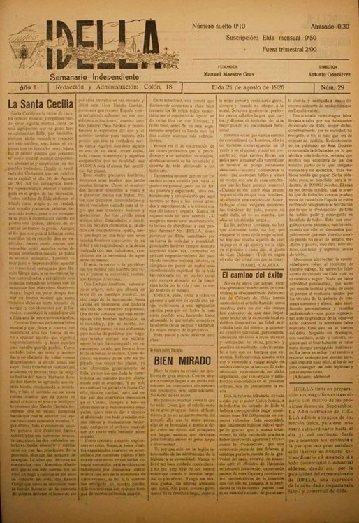 Idella n&ordm; 029<span>A&ntilde;o 1926</span>