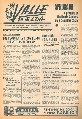 N&uacute;mero 1.039 - 31 de julio de 1976