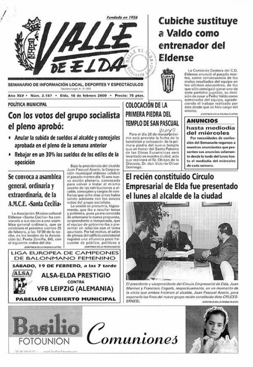 N&uacute;mero 2.187<span>18 de febrero de 2000</span>