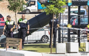 Precintan el tobog&aacute;n de la Plaza de Arriba por desgaste