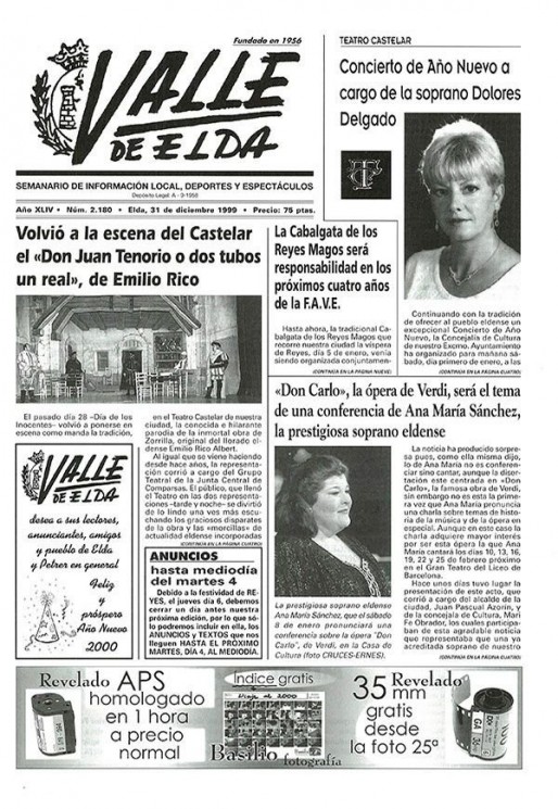 N&uacute;mero 2.180<span>31 de diciembre de 1999</span>