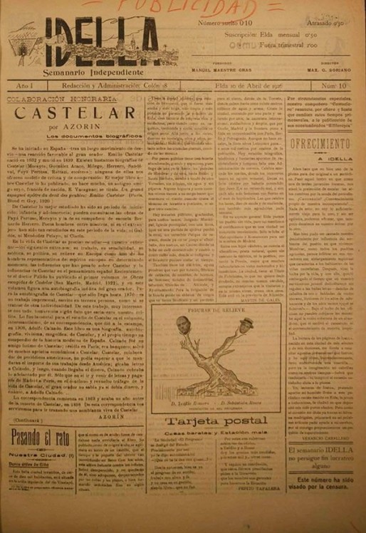 Idella n&ordm; 010<span>A&ntilde;o 1926</span>