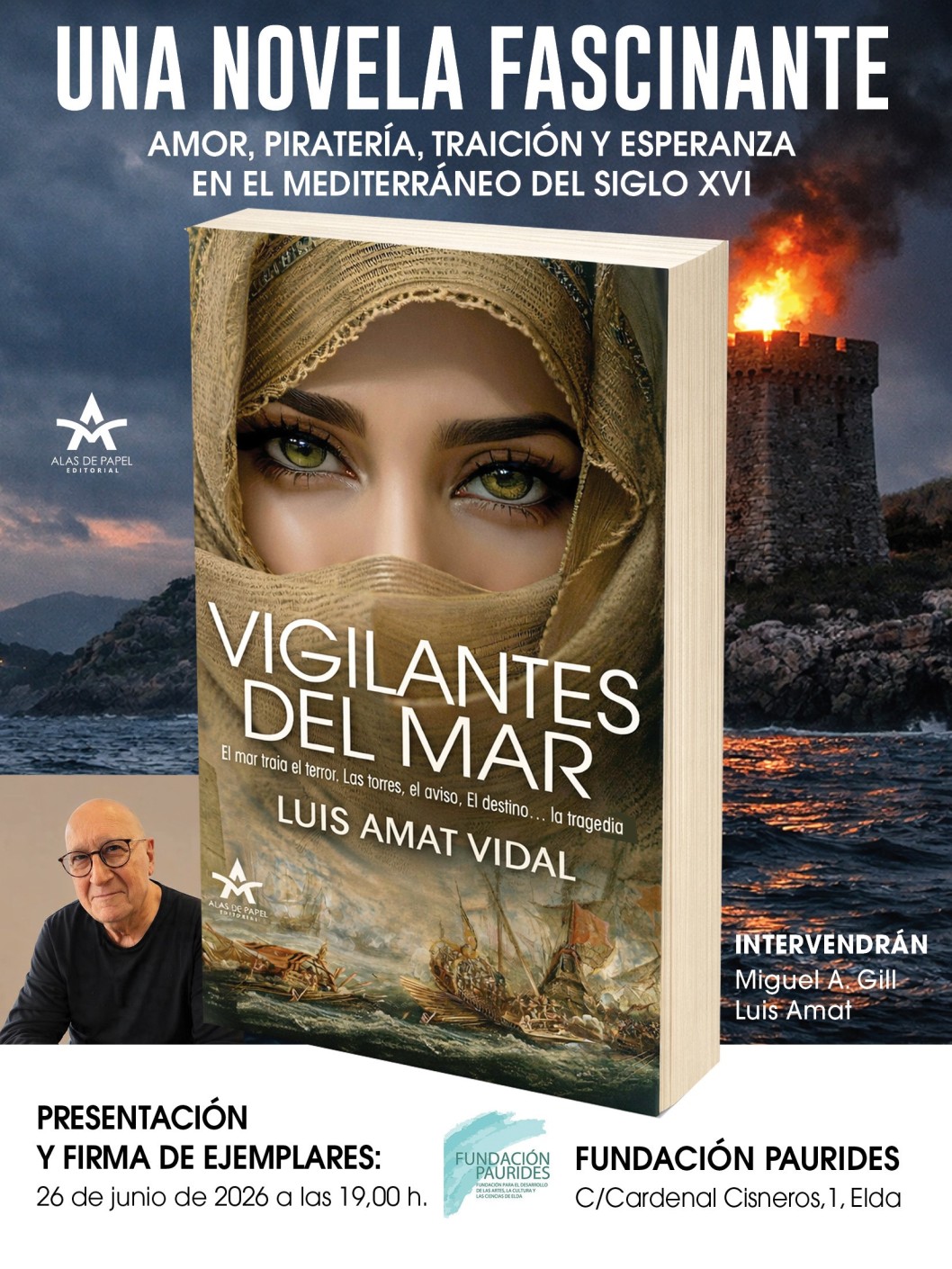 Presentaci&oacute;n literaria: "Vigilantes del mar" de Luis Amat