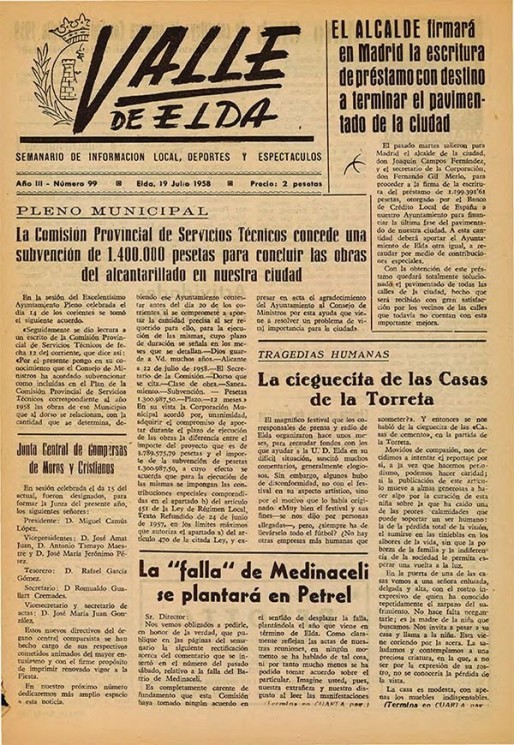 N&uacute;mero 0099<span>19 de julio de 1958</span>