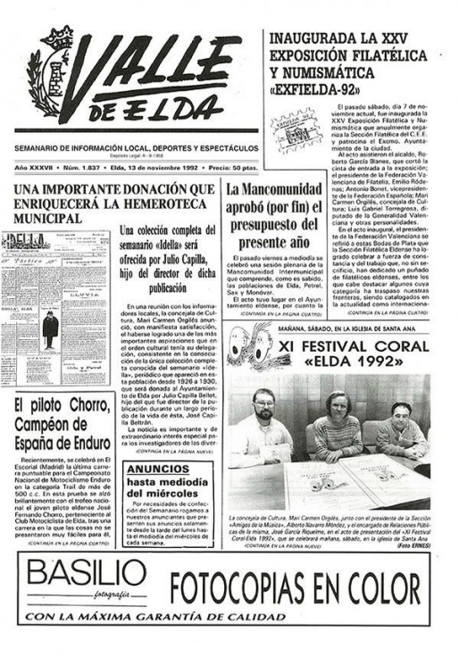 N&uacute;mero 1.837<span>13 de noviembre de 1992</span>