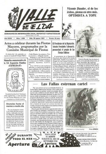 N&uacute;mero 1.585 - 28 de agosto de 1987