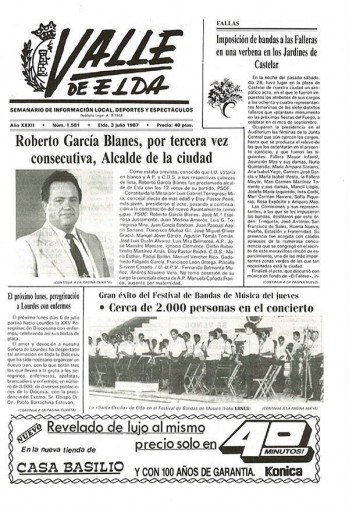 N&uacute;mero 1.581 - 3 de julio de 1987