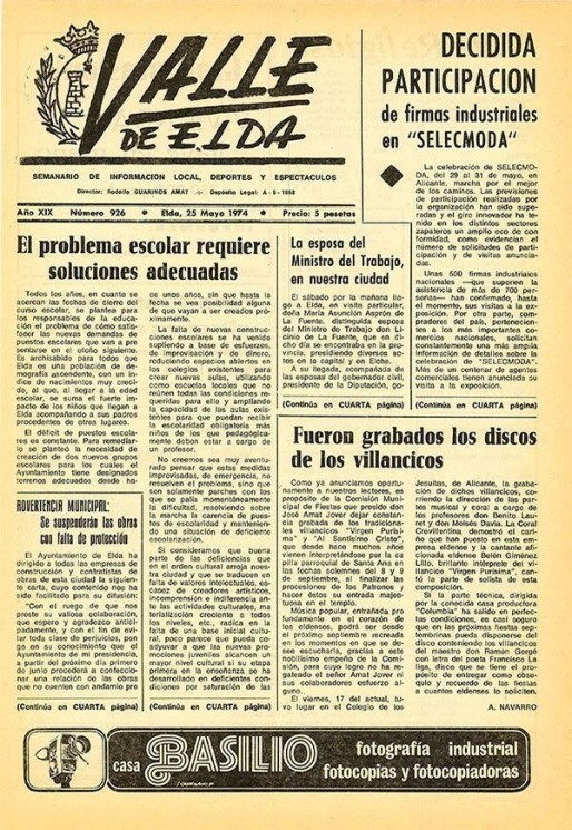 N&uacute;mero 0926<span>25 de mayo de 1974</span>