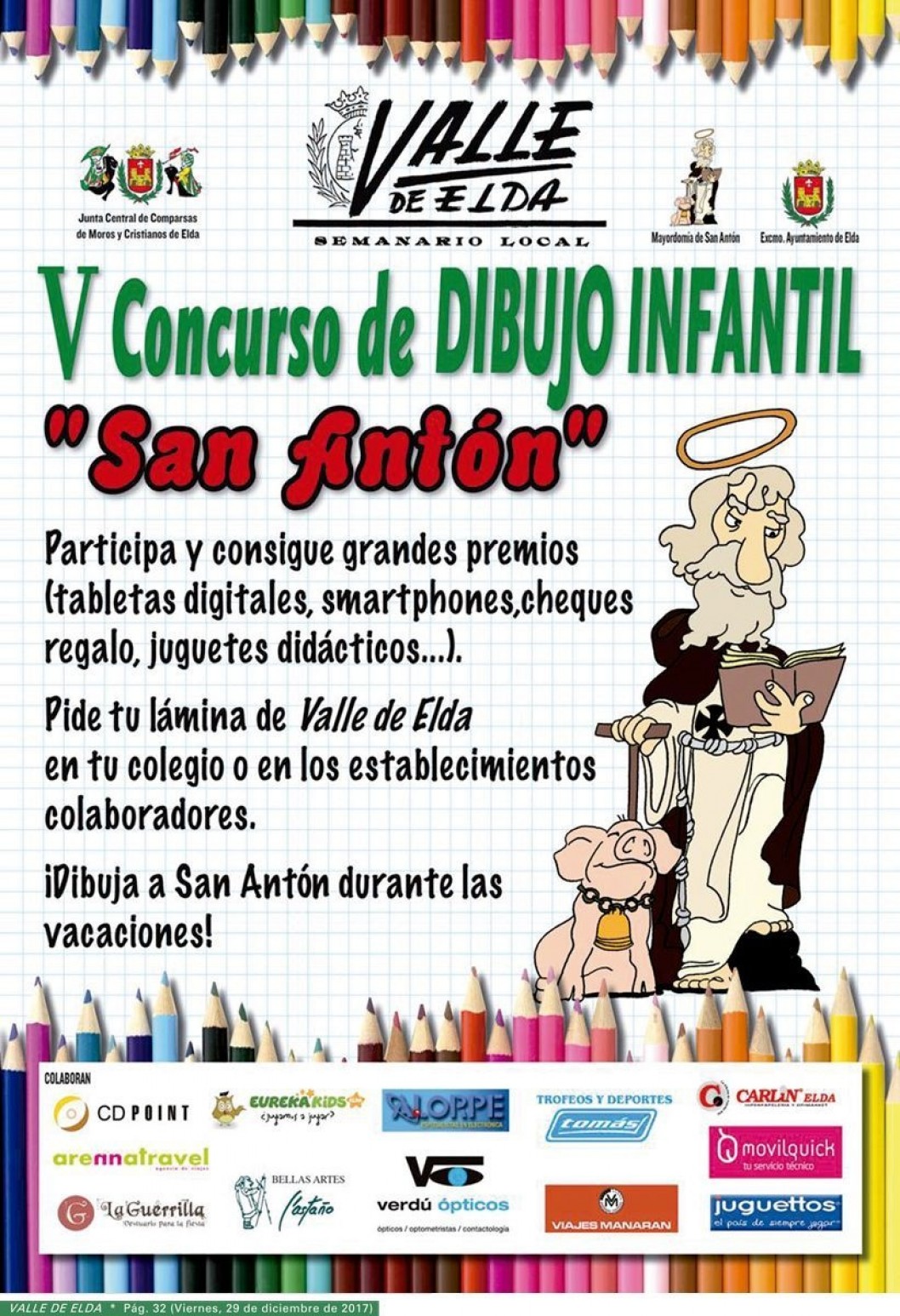Las láminas del Concurso de Dibujo Infantil de San Antón de Valle de Elda ya en los establecimientos patrocinadores Las láminas del Concurso de Dibujo Infantil de San Antón de Valle de Elda ya en los establecimientos patrocinadores