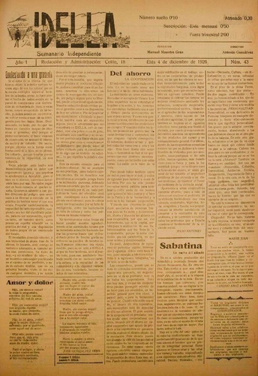 Idella n&ordm; 043<span>A&ntilde;o 1926</span>