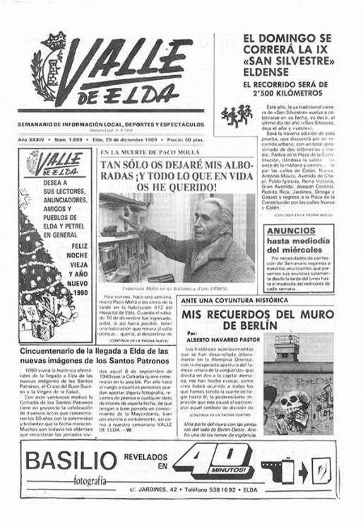 N&uacute;mero 1.699<span>29 de diciembre de 1989</span>