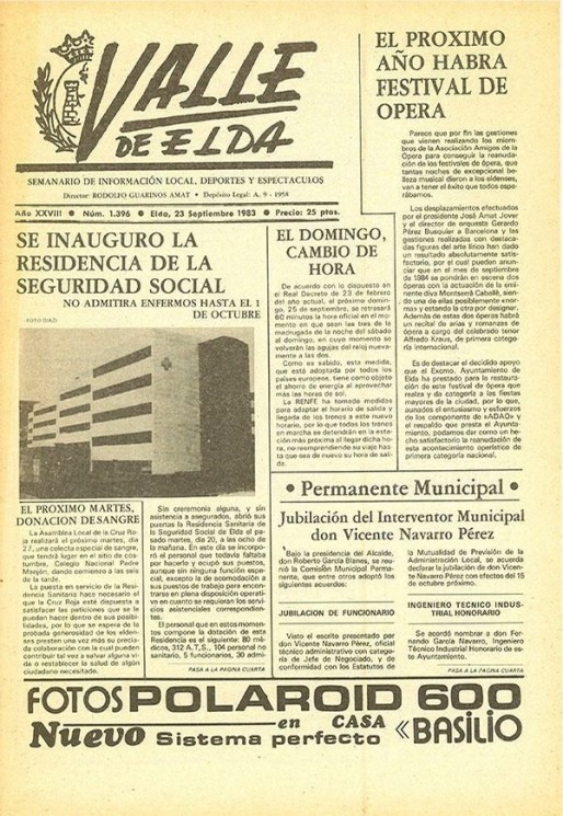 N&uacute;mero 1.396<span>23 de septiembre de 1983</span>