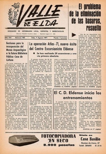 N&uacute;mero 0780 - 8 de agosto de 1971