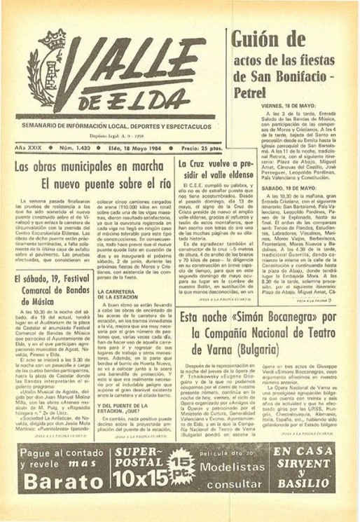N&uacute;mero 1.430<span>18 de mayo de 1984</span>
