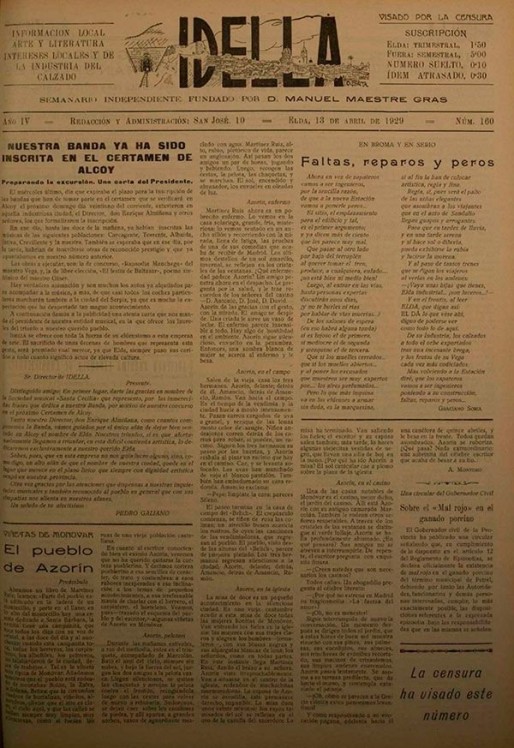 Idella n&ordm; 160<span>A&ntilde;o 1929</span>
