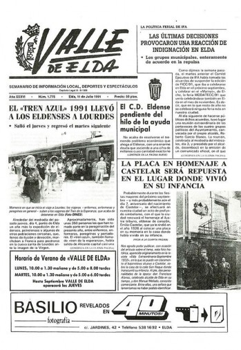 N&uacute;mero 1.775 - 11 de julio de 1991