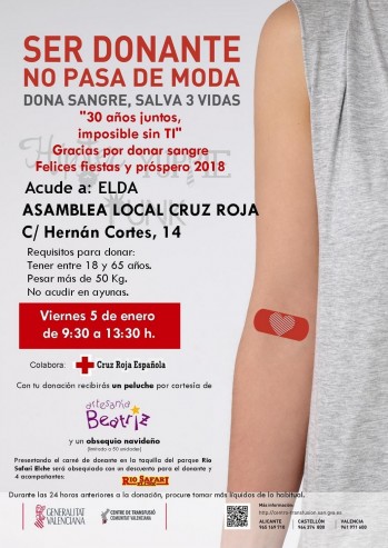 Nueva donaci&oacute;n de sangre en Cruz Roja Elda