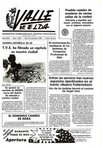 N&uacute;mero 1.589 - 25 de septiembre de 1987