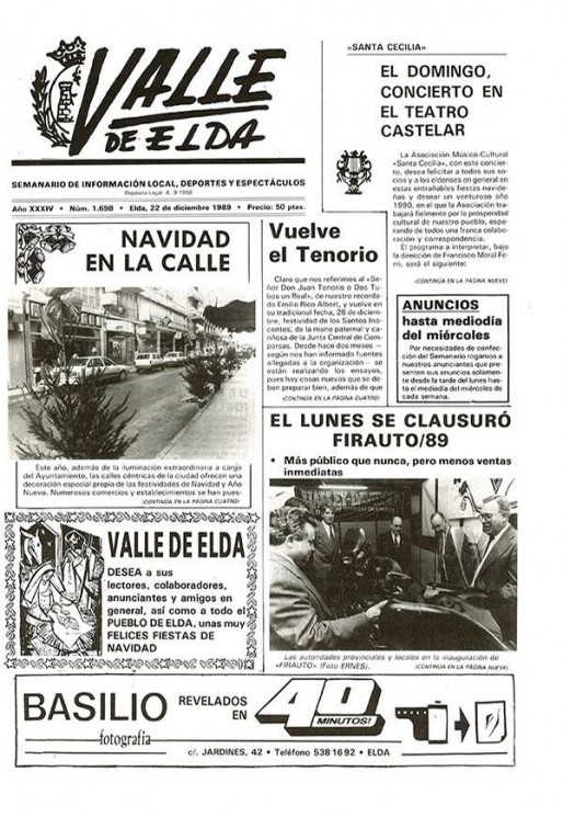 N&uacute;mero 1.698<span>22 de diciembre de 1989</span>