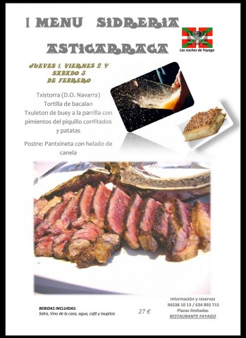 Fayago ofrece un men&uacute; este fin de semana para disfrutar de la gastronom&iacute;a vasca