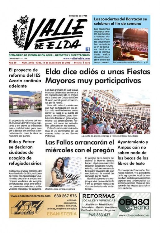 N&uacute;mero 2.869<span>11 de septiembre de 2015</span>
