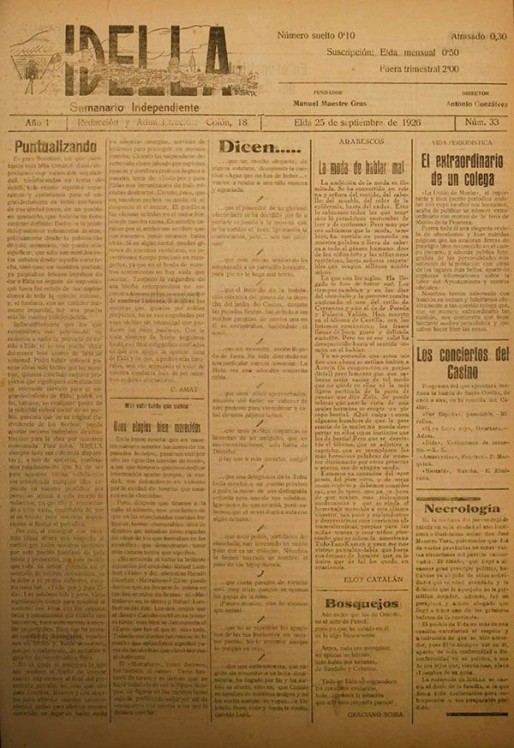 Idella n&ordm; 033<span>A&ntilde;o 1926</span>