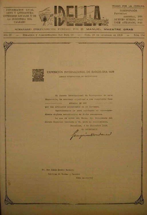 Idella n&ordm; 184<span>A&ntilde;o 1930</span>