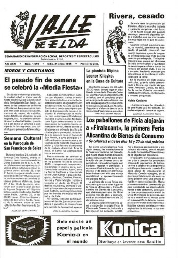 N&uacute;mero 1.510 - 24 de enero de 1986