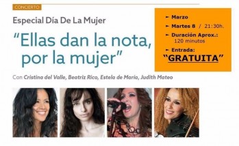 El concierto "Ellas dan la nota, por la mujer" que acoge ma&ntilde;ana el Teatro Castelar pasa a ser gratuito