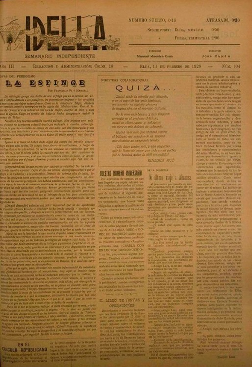 Idella n&ordm; 104<span>A&ntilde;o 1928</span>