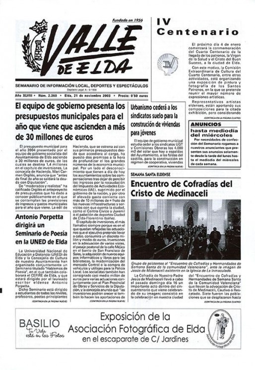 N&uacute;mero 2.360<span>21 de noviembre de 2003</span>