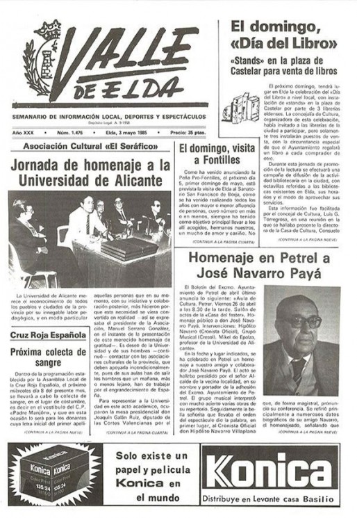 N&uacute;mero 1.476<span>3 de mayo de 1985</span>