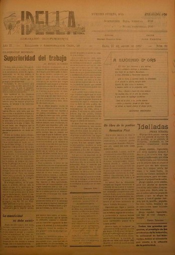 Idella n&ordm; 081 - A&ntilde;o 1927