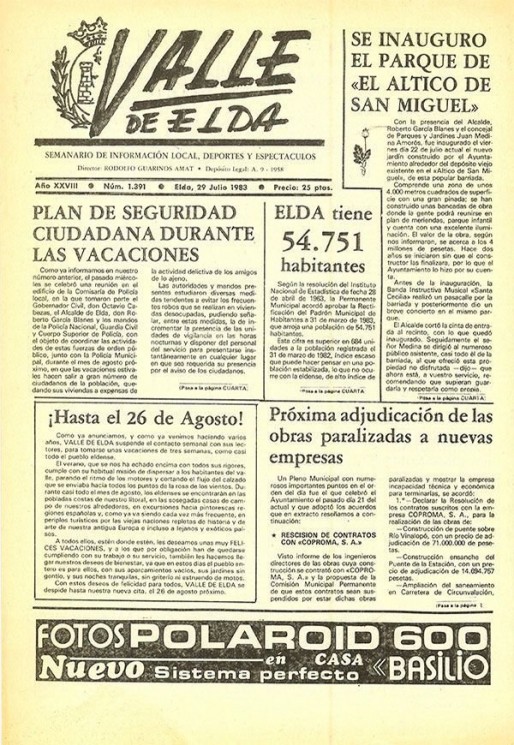 N&uacute;mero 1.391<span>29 de julio de 1983</span>