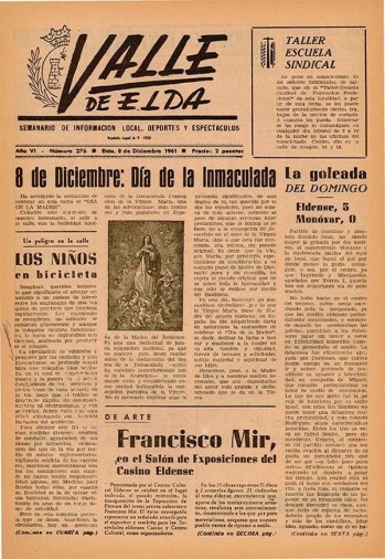 N&uacute;mero 0276 - 8 de diciembre de 1961