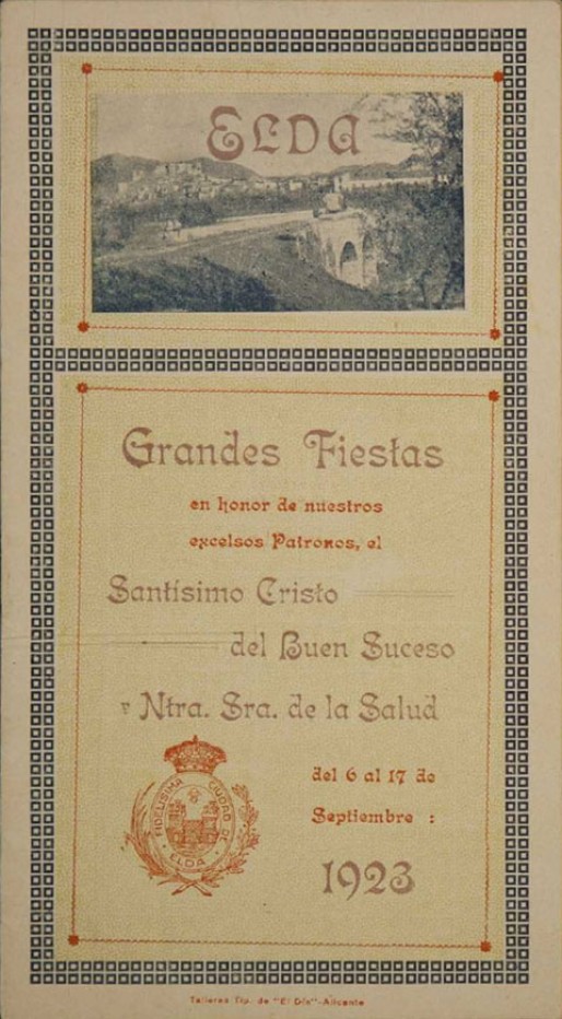 Programa Fiestas Mayores 1923