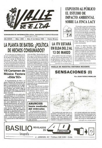 N&uacute;mero 1.803 - 21 de febrero de 1992