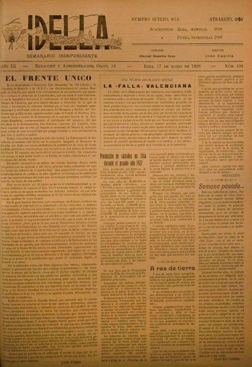 Idella n&ordm; 108<span>A&ntilde;o 1928</span>