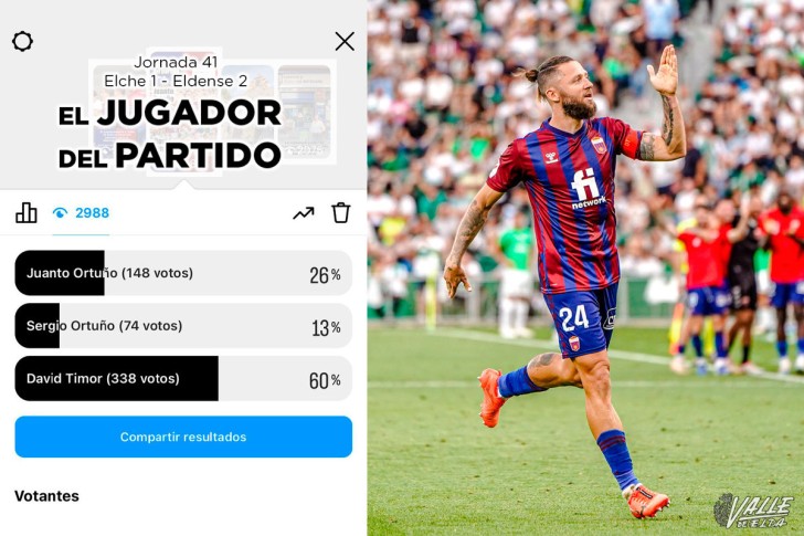 David Timor, elegido mejor jugador ante el Elche