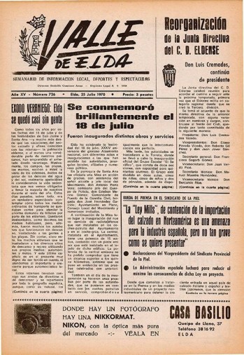 N&uacute;mero 0726 - 25 de julio de 1970